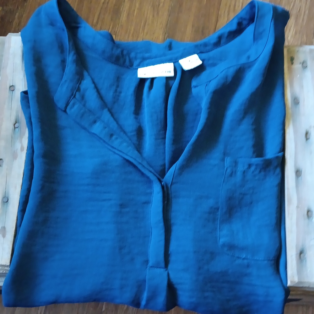 Liz Clairborne dark blue Blouse sz XL